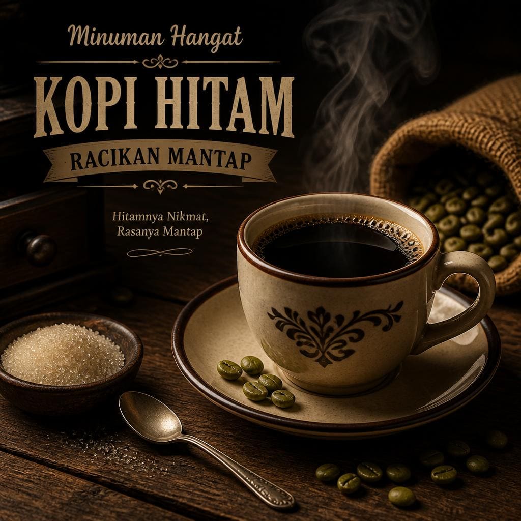 KOPI HITAM RACIKAN MANTAP Warkop Fresh dengan rasa kopi hitam racikan